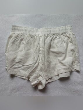 Princess Polly White Linen Shorts